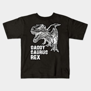 Daddysaurus t rex dinosaur shirt fathers day gift Kids T-Shirt